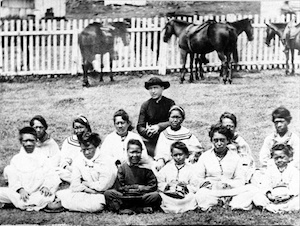 Fr.Damien and some of his congregation